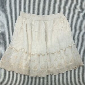 Abercrombie & Fitch Cream A-Line Skirt